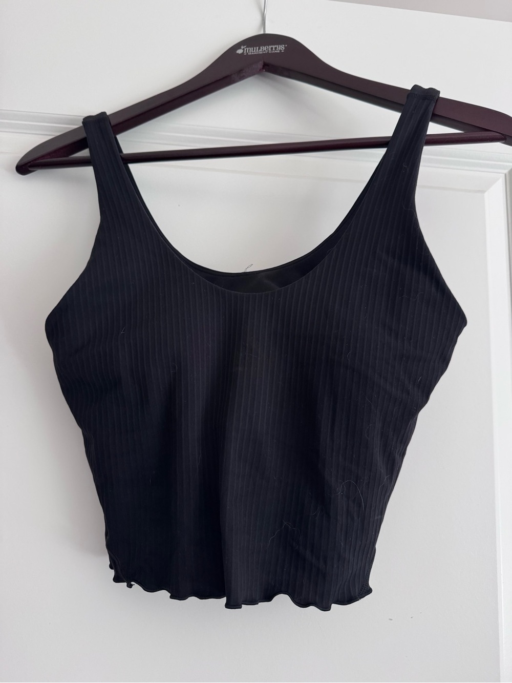 lululemon athletica Black Ribbed Scoop Tank/Bra